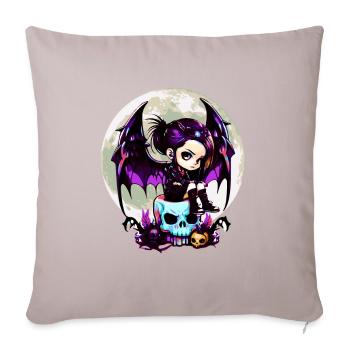 Cute Goth Bat Wing Gothic Grufti - Sofa pillowcase 17,3'' x 17,3'' (45 x 45 cm) - light taupe - Front