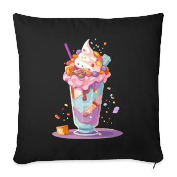 Candycore Aesthetic pour ceux qui ont la dent sucrée - Housse de coussin décorative 45 x 45 cm - noir - Devant