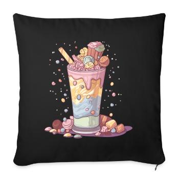 Candycore Aesthetic pour ceux qui ont la dent sucrée - Housse de coussin décorative 45 x 45 cm - noir - Devant