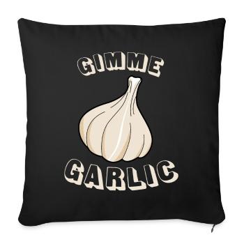 Garlic saying garlic clove - Sofa pillowcase 17,3'' x 17,3'' (45 x 45 cm) - black - Front