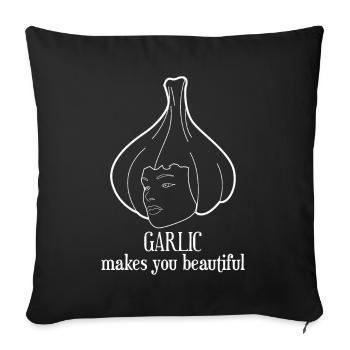 Garlic Knobi Garlic Clove - Sofa pillowcase 17,3'' x 17,3'' (45 x 45 cm) - black - Front