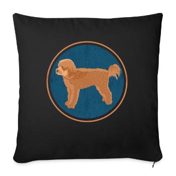 Cavapoo Dog | Cavoodle Dog Owner Gift - Sofa pillowcase 17,3'' x 17,3'' (45 x 45 cm) - black - Front