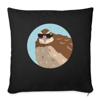 Quail Quail Breeder Quail Keeping Gift - Sofa pillowcase 17,3'' x 17,3'' (45 x 45 cm) - black - Front