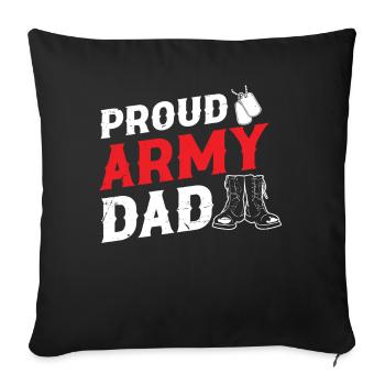 Soldier Proud Army Dad Military Army Veteran - Sofa pillowcase 17,3'' x 17,3'' (45 x 45 cm) - black - Front