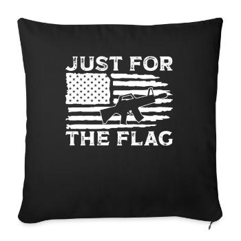 Soldier Just For The Flag Military Army Veteran - Sofa pillowcase 17,3'' x 17,3'' (45 x 45 cm) - black - Front