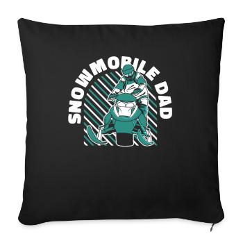 Snowmobile Dad Snowmobile Snowmobile Snow Motorcycle - Sofa pillowcase 17,3'' x 17,3'' (45 x 45 cm) - black - Front