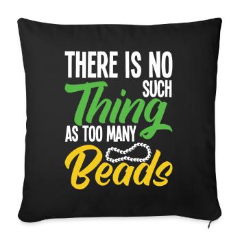 Perle Perle Broderie Bijoutier Fabricant de bijoux - Housse de coussin décorative 45 x 45 cm - noir - Devant