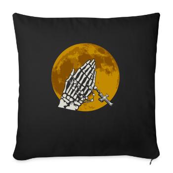 Praying Skeletal Hands - Gothic Gothic - Sofa pillowcase 17,3'' x 17,3'' (45 x 45 cm) - black - Front