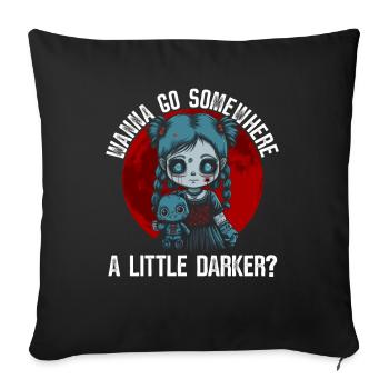 Do you want to go to a darker place? Goth - Sofa pillowcase 17,3'' x 17,3'' (45 x 45 cm) - black - Front