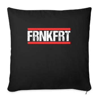 Frankfurterin Frankfurter Frankfurt - Sofakissenbezug 45 x 45 cm - Schwarz - Vorne