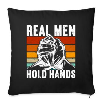 Bras de fer - Housse de coussin décorative 45 x 45 cm - noir - Devant
