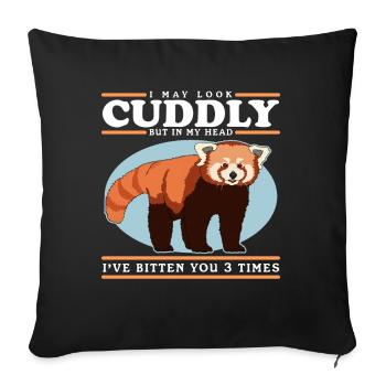 Red Panda Red Panda Red Pandas Gift - Sofa pillowcase 17,3'' x 17,3'' (45 x 45 cm) - black - Front