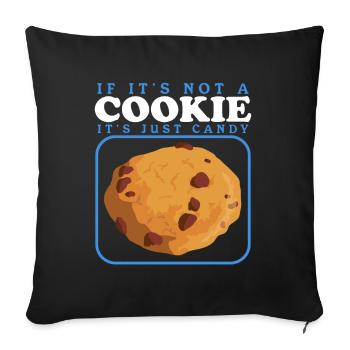 Cookies Cookies Cookie Baking Cookies Cadeau - Housse de coussin décorative 45 x 45 cm - noir - Devant