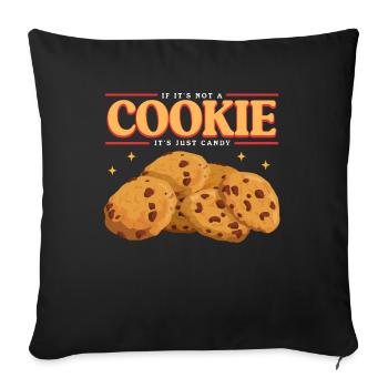 Cookies Cookie Baking Cookie Cookie Gift - Housse de coussin décorative 45 x 45 cm - noir - Devant