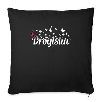 Apotheker Kollegin Schmetterlinge Drogistin - Sofakissenbezug 45 x 45 cm - Schwarz - Vorne