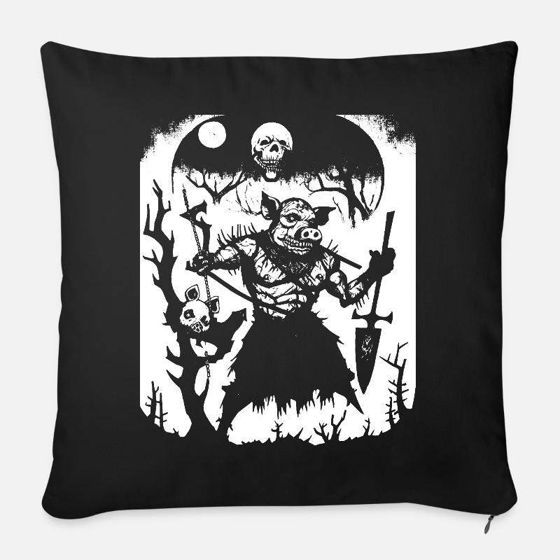 Dunkle Kunst Okkulte Gothic Batcave Mädchen Post Punk Fledermaus - Sofakissenbezug 45 x 45 cm - Schwarz