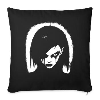 Dunkle Kunst Okkulte Gothic Batcave Mädchen Post Punk Fledermaus - Sofakissenbezug 45 x 45 cm - Schwarz - Vorne