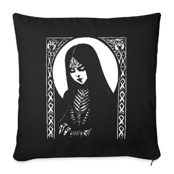 Dunkle Kunst Okkulte Gothic Batcave Mädchen Post Punk Fledermaus - Sofakissenbezug 45 x 45 cm - Schwarz - Vorne