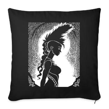 Fantasy Post Punk Celtic Tribal Art Batcave Girl - Sofa pillowcase 17,3'' x 17,3'' (45 x 45 cm) - black - Front