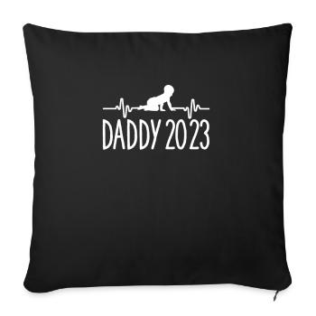 Grossesse Grossesse Naissance Bébé Cadeau - Housse de coussin décorative 45 x 45 cm - noir - Devant