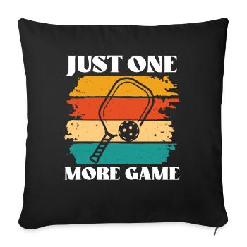 one Game Pickleball - Sofakissenbezug 45 x 45 cm - Schwarz - Vorne