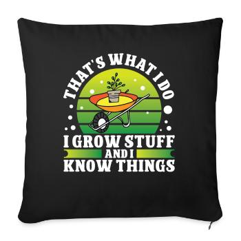Jardin Hommes Femmes - Housse de coussin décorative 45 x 45 cm - noir - Devant