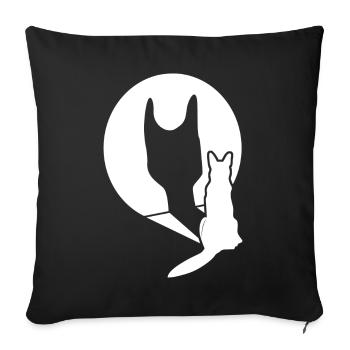 White Shepherd Dog Shade Shepherd Dogs - Sofa pillowcase 17,3'' x 17,3'' (45 x 45 cm) - black - Front
