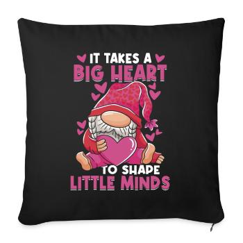 Mignon Professeur Coeur - Housse de coussin décorative 45 x 45 cm - noir - Devant