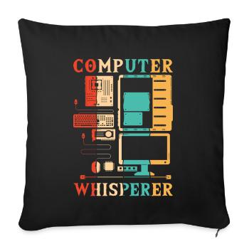 Computer Whisperer IT-Betrieb Informatiker - Sofakissenbezug 45 x 45 cm - Schwarz - Vorne