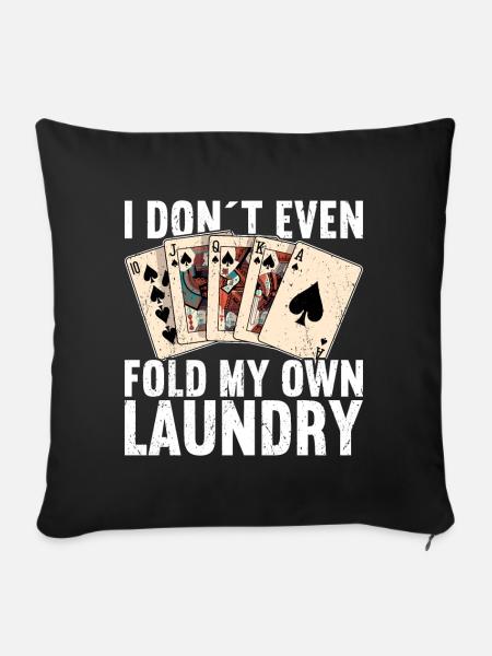 Poker - Sofakissenbezug 45 x 45 cm - Schwarz