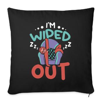 Je suis anéanti Sleeping Sloth - Housse de coussin décorative 45 x 45 cm - noir - Devant