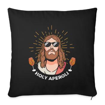 Cocktail Saint Jesus Christ Cocktail Boisson - Housse de coussin décorative 45 x 45 cm - noir - Devant