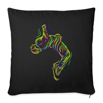 Parkour Backflip - Sofa pillowcase 17,3'' x 17,3'' (45 x 45 cm) - black - Front