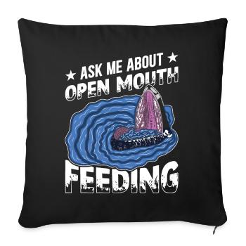 Whale Watching Whale Watching Orca Blue Whale - Sofa pillowcase 17,3'' x 17,3'' (45 x 45 cm) - black - Front