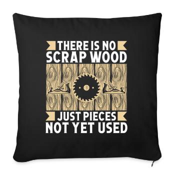 there is no Scrap Wood - Sofakissenbezug 45 x 45 cm - Schwarz - Vorne