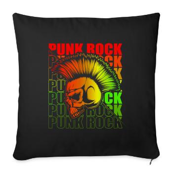 Punk Rock Pogo Anarchie Punks Punk Rocker Punk - Sofakissenbezug 45 x 45 cm - Schwarz - Vorne