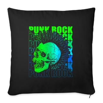 Punk Rock Pogo Anarchy Punks Punk Rocker Punk - Sofa pillowcase 17,3'' x 17,3'' (45 x 45 cm) - black - Front
