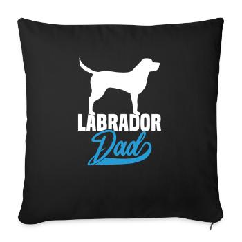 Labrador Dad - Sofa pillowcase 17,3'' x 17,3'' (45 x 45 cm) - black - Front