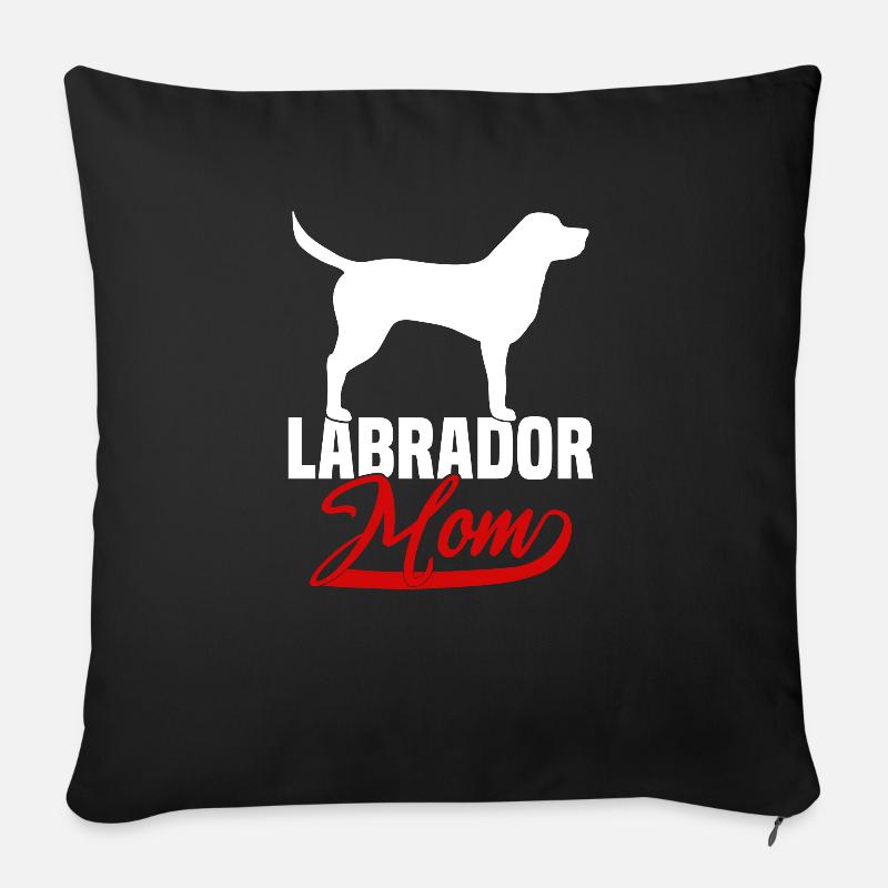 Labrador Mom - Sofakissenbezug 45 x 45 cm - Schwarz