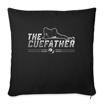 Cue Sports The Cuefather Loves Snooker Pool Player - Sofa pillowcase 17,3'' x 17,3'' (45 x 45 cm) - black - Front