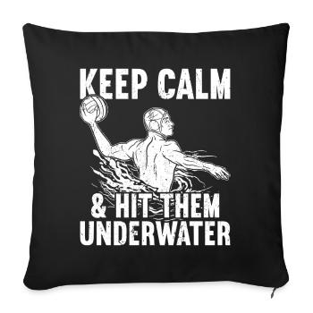 Water-polo Waterpolo - Housse de coussin décorative 45 x 45 cm - noir - Devant