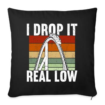 Roller Coaster Rollercoaster - Sofa pillowcase 17,3'' x 17,3'' (45 x 45 cm) - black - Front
