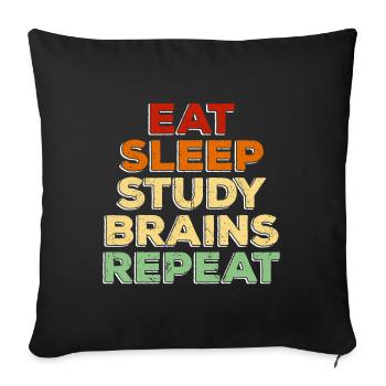 Neuroscience Neuroscientist Neurology Neurologist - Sofa pillowcase 17,3'' x 17,3'' (45 x 45 cm) - black - Front