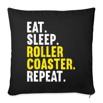 Roller Coaster Rollercoaster - Sofa pillowcase 17,3'' x 17,3'' (45 x 45 cm) - black - Front