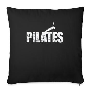 Pilates Yoga Powerhouse Fitness - Sofakissenbezug 45 x 45 cm - Schwarz - Vorne