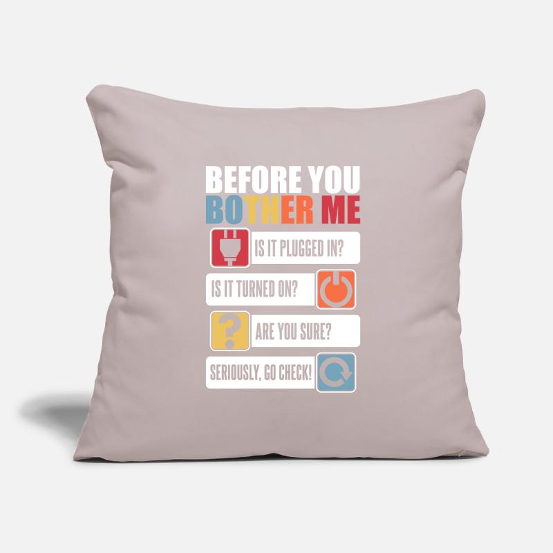 Avant de me déranger Informatiker Admin Housse de coussin décorative 45 x 45 cm