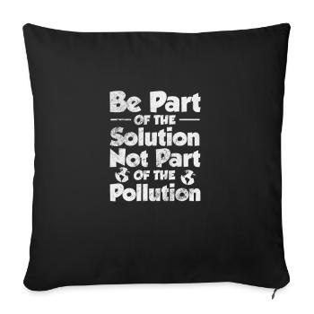 Climate Change Environment Earth Earth Gift - Sofa pillowcase 17,3'' x 17,3'' (45 x 45 cm) - black - Front
