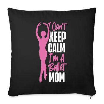 Ballet Danseuse Danse Ballerine - Housse de coussin décorative 45 x 45 cm - noir - Devant