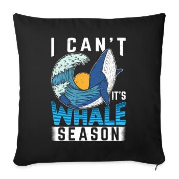 Whale Watching Whale Watching Orca Blue Whale - Sofa pillowcase 17,3'' x 17,3'' (45 x 45 cm) - black - Front