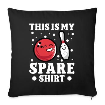 Ceci est ma chemise de rechange - Housse de coussin décorative 45 x 45 cm - noir - Devant